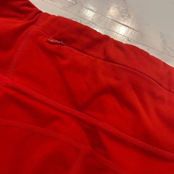 Sweaty Betty Power Workout Biker Shorts Red Running Gym Athletic - Picture 4 of 7